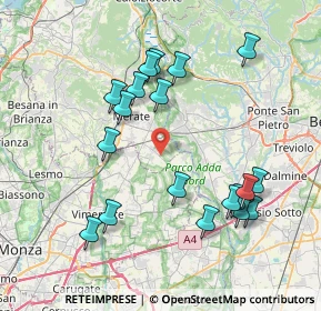 Mappa Via per Cornate, 23878 Verderio LC, Italia (7.98421)