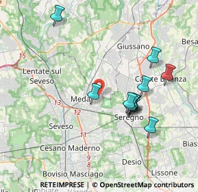 Mappa Via Calabria, 20821 Meda MB, Italia (3.56182)