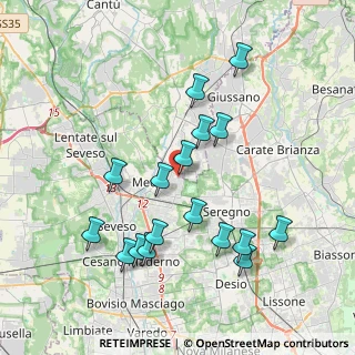 Mappa Via Calabria, 20821 Meda MB, Italia (3.87)