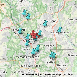 Mappa Via Calabria, 20821 Meda MB, Italia (3.46118)