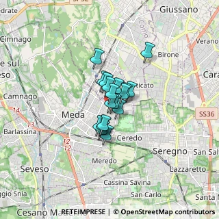 Mappa Via Calabria, 20821 Meda MB, Italia (0.83833)
