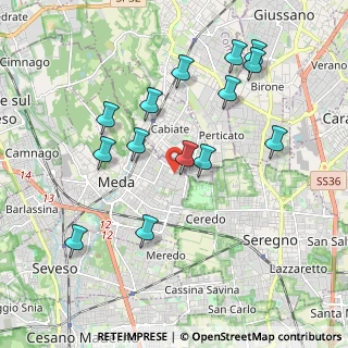 Mappa Via Calabria, 20821 Meda MB, Italia (1.97929)