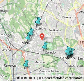 Mappa Via Calabria, 20821 Meda MB, Italia (2.24692)