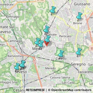 Mappa Via L. Rho, 20821 Meda MB, Italia (2.20182)