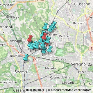 Mappa Via L. Rho, 20821 Meda MB, Italia (1.052)
