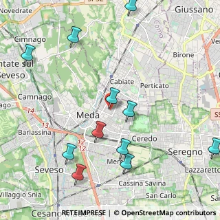 Mappa Via L. Rho, 20821 Meda MB, Italia (2.49727)