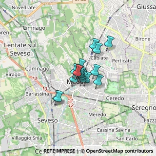 Mappa Via Pastrengo, 20821 Meda MB, Italia (0.87688)