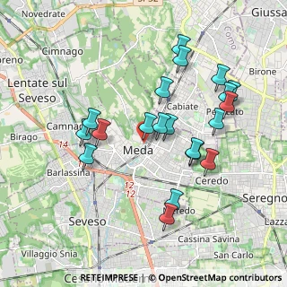 Mappa Via Pastrengo, 20821 Meda MB, Italia (1.8365)