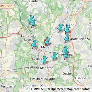 Mappa Via Pastrengo, 20821 Meda MB, Italia (3.52583)
