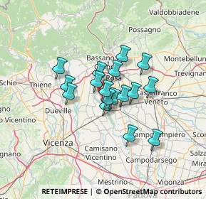 Mappa Via della Fornace, 35013 Cittadella PD, Italia (9.07765)