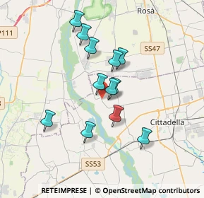 Mappa Via della Fornace, 35013 Cittadella PD, Italia (2.91083)