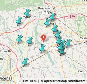 Mappa Via della Fornace, 35013 Cittadella PD, Italia (7.2575)