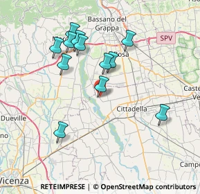 Mappa Via della Fornace, 35013 Cittadella PD, Italia (7.02417)