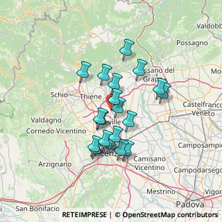 Mappa Via Don Martino Chilese, 36030 Montecchio Precalcino VI, Italia (11.2035)
