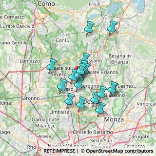 Mappa Via Monte Berico, 20821 Meda MB, Italia (5.44667)