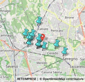 Mappa Via Monte Berico, 20821 Meda MB, Italia (1.22846)