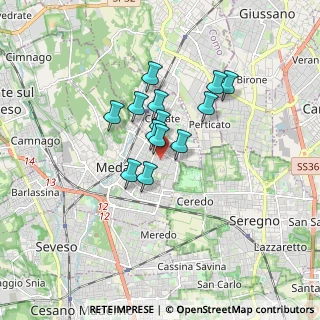 Mappa Via Monte Berico, 20821 Meda MB, Italia (1.16769)