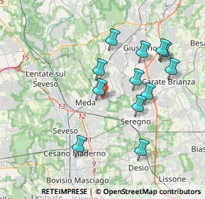 Mappa Via Monte Berico, 20821 Meda MB, Italia (3.62667)