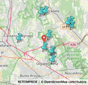 Mappa Via Giacomo Puccini, 21054 Fagnano Olona VA, Italia (3.71182)