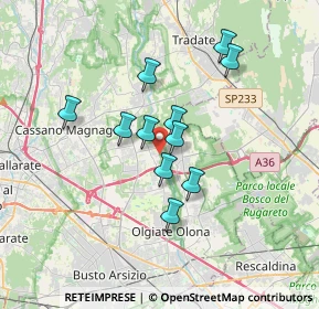 Mappa Via Giacomo Puccini, 21054 Fagnano Olona VA, Italia (2.75636)