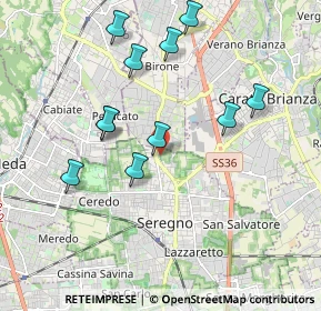 Mappa Via Foinera, 20831 Seregno MB, Italia (1.86455)