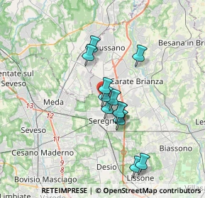 Mappa Via Foinera, 20831 Seregno MB, Italia (2.71417)
