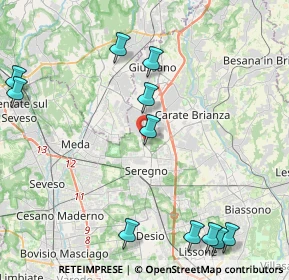 Mappa Via Foinera, 20831 Seregno MB, Italia (5.58667)