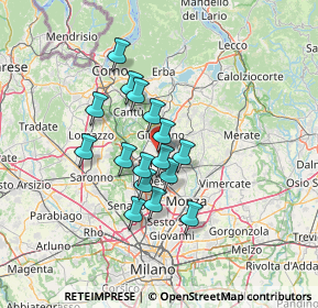 Mappa Via Foinera, 20831 Seregno MB, Italia (10.27313)