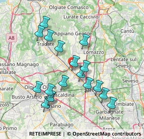 Mappa Via Amerigo Vespucci, 21040 Cislago VA, Italia (7.29444)