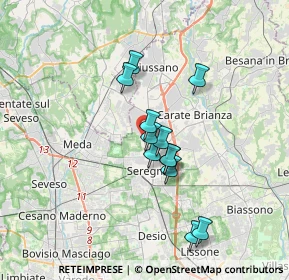 Mappa Via Emilio Lussu, 20831 Seregno MB, Italia (2.73167)