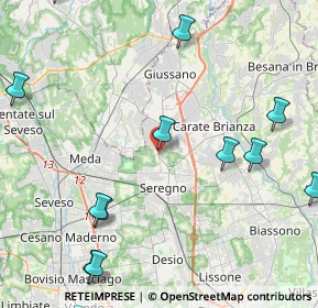 Mappa Via Emilio Lussu, 20831 Seregno MB, Italia (6.40267)