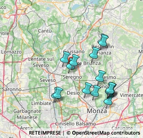 Mappa Via Emilio Lussu, 20831 Seregno MB, Italia (7.09563)