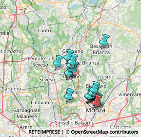 Mappa Via Emilio Lussu, 20831 Seregno MB, Italia (6.23474)