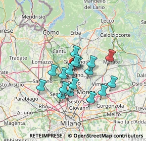 Mappa Via Emilio Lussu, 20831 Seregno MB, Italia (10.39353)