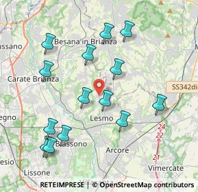 Mappa 20856 Correzzana MB, Italia (4.04786)