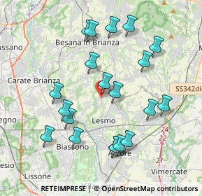 Mappa 20856 Correzzana MB, Italia (3.929)