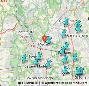 Mappa Via Pietro Orsi, 20821 Meda MB, Italia (5.16471)