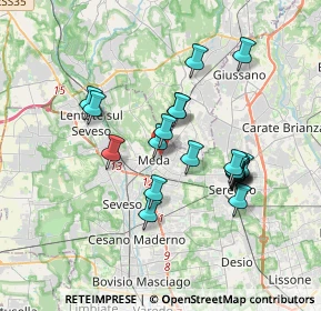 Mappa Via Pietro Orsi, 20821 Meda MB, Italia (3.114)