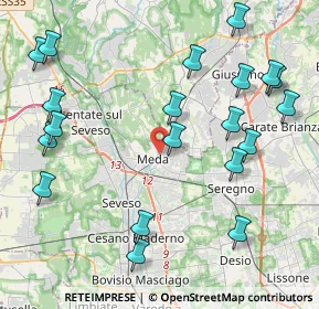 Mappa Via Pietro Orsi, 20821 Meda MB, Italia (4.9845)