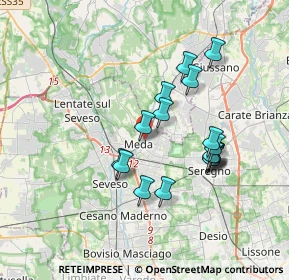 Mappa Via Pietro Orsi, 20821 Meda MB, Italia (3.15176)