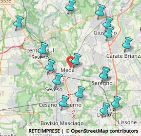 Mappa Via Pietro Orsi, 20821 Meda MB, Italia (4.6425)