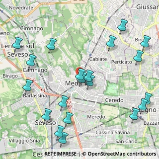 Mappa Via Pietro Orsi, 20821 Meda MB, Italia (2.6105)