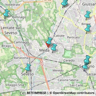 Mappa Via Pietro Orsi, 20821 Meda MB, Italia (3.17)
