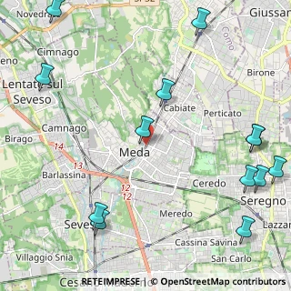 Mappa Via Pietro Orsi, 20821 Meda MB, Italia (3.05769)