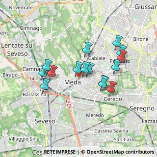 Mappa Via Pietro Orsi, 20821 Meda MB, Italia (1.568)