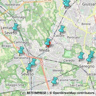 Mappa Via Pietro Orsi, 20821 Meda MB, Italia (2.99231)