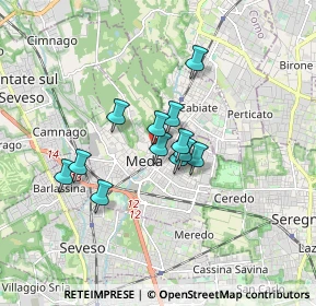 Mappa Via Pietro Orsi, 20821 Meda MB, Italia (1.16417)