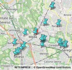 Mappa Via Pietro Orsi, 20821 Meda MB, Italia (2.19368)