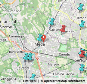 Mappa Via Pietro Orsi, 20821 Meda MB, Italia (2.99867)