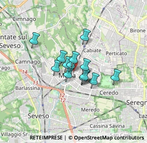 Mappa Via Pietro Orsi, 20821 Meda MB, Italia (0.99857)